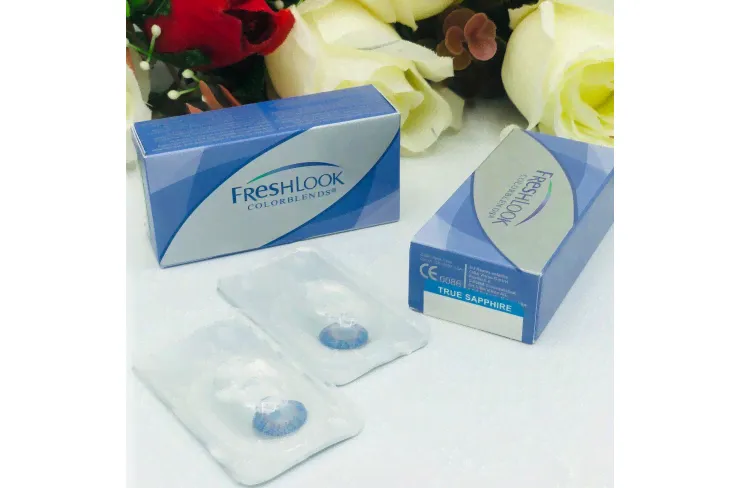 Контактные линзы цветные FreshLook ColorBlends, -0.00 TRUE SAPPHIRE 2шт.