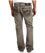 $356 NEW True Religion JeansMen Ricky Straight Leg Super T Ashland Grey 29 x 34