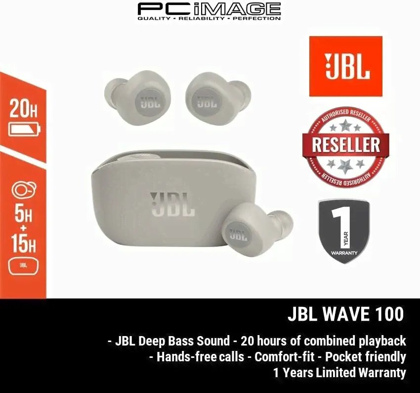 JBL Наушники True Wireless JBL Wave 100 Silver (JBLW100TWSIVR) наушники-1